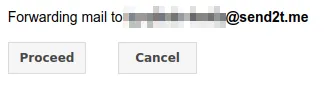 Email confirmation dialog